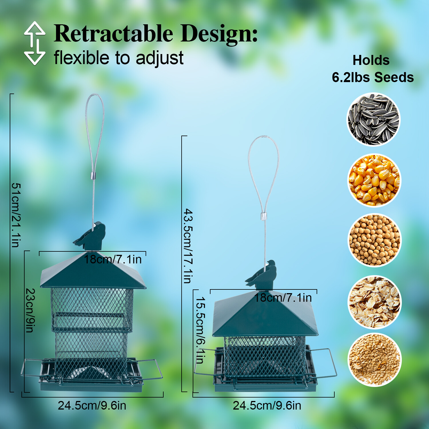 Square bird feeder