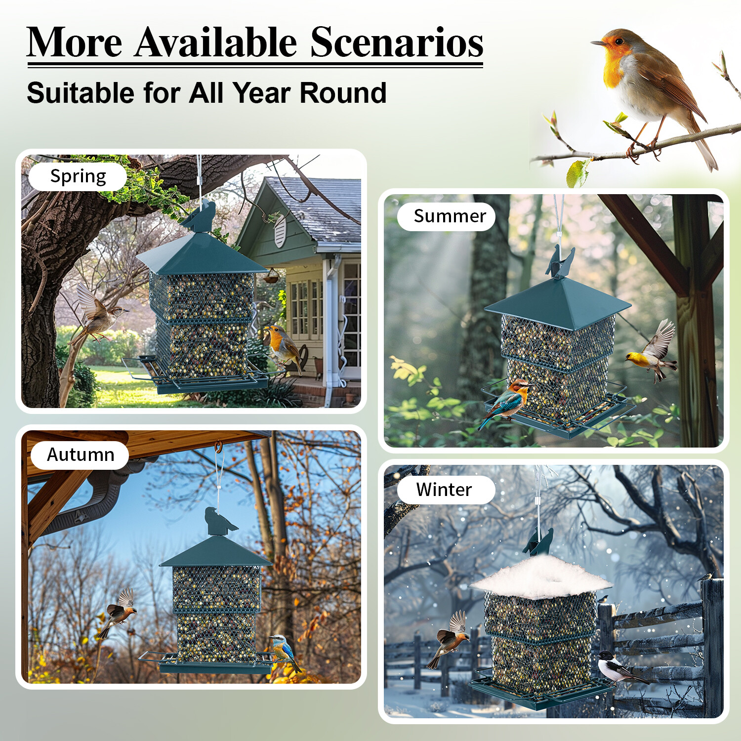Square bird feeder