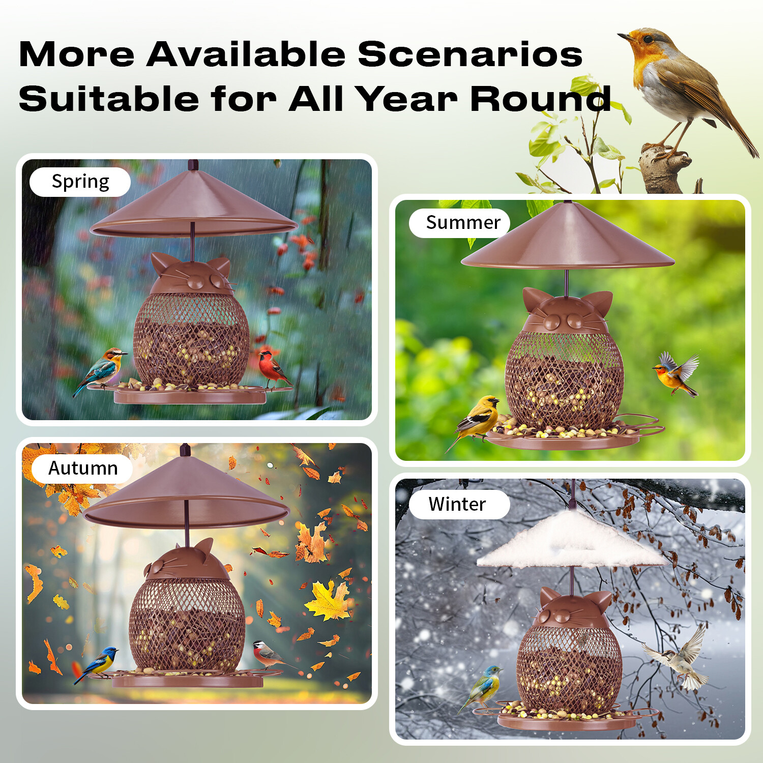 Copper owl bird feeder