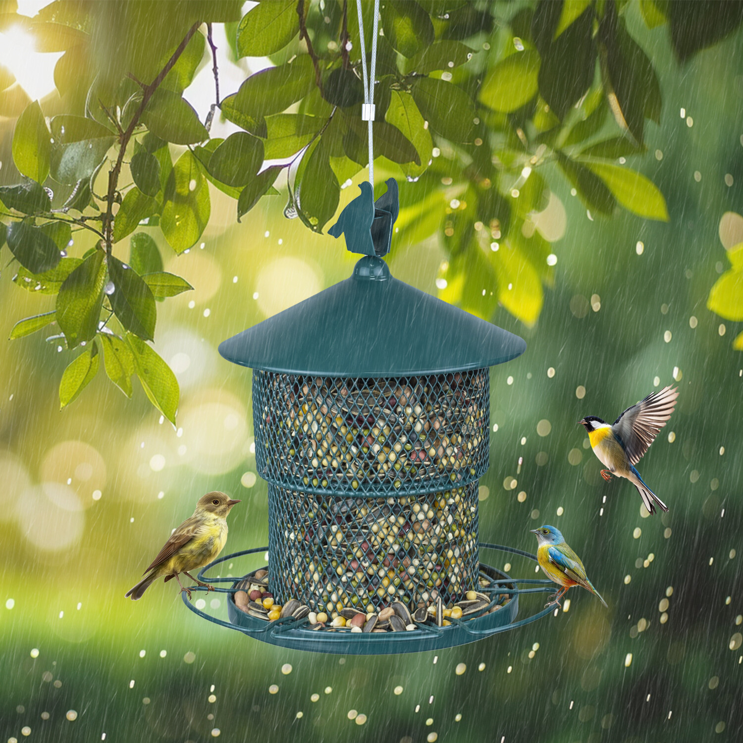 Retractable bird feeder