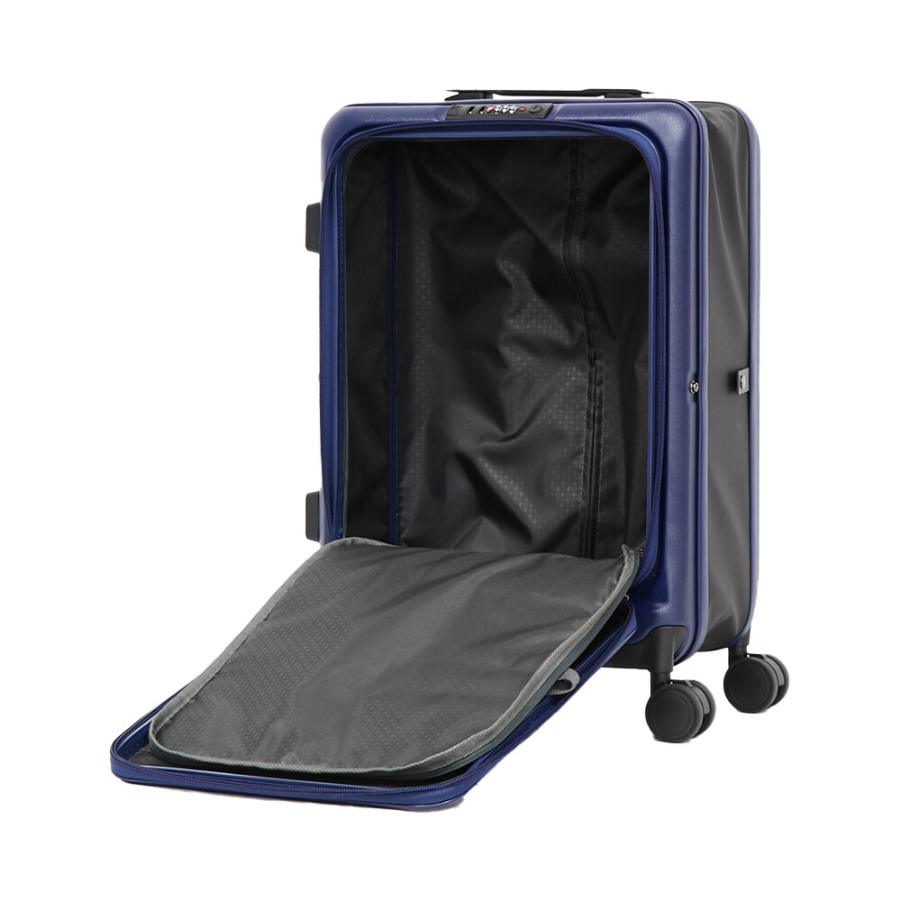 Front Open ABS   Trolley Case Collapsible Travel Suitcase Folding Luggage with Laptop Compartment Structural Design Patent COUNTERFEITING is illegal