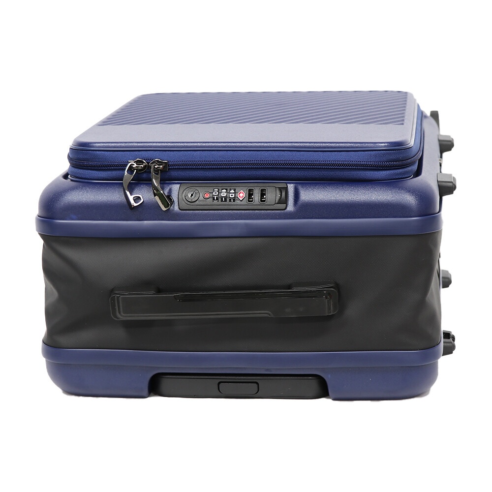 Front Open ABS   Trolley Case Collapsible Travel Suitcase Folding Luggage with Laptop Compartment Structural Design Patent COUNTERFEITING is illegal