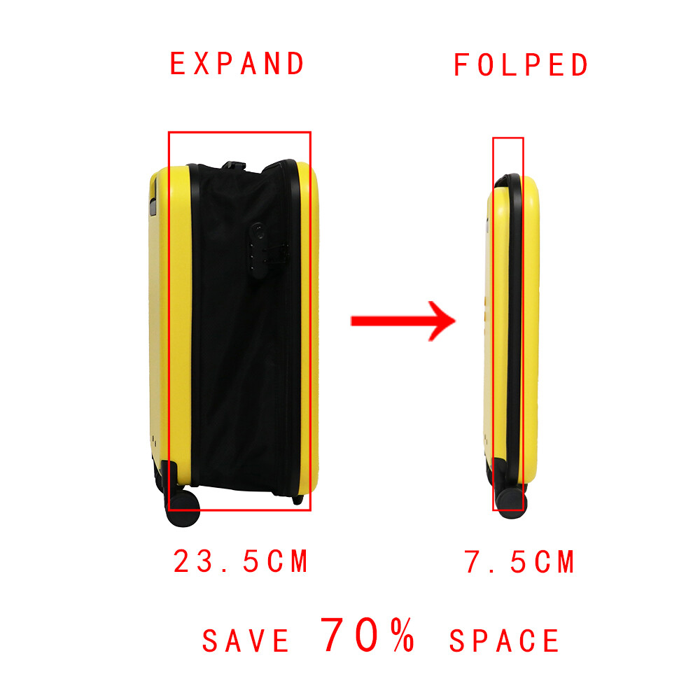 folding luggage hotsales trolley case can save 70% space