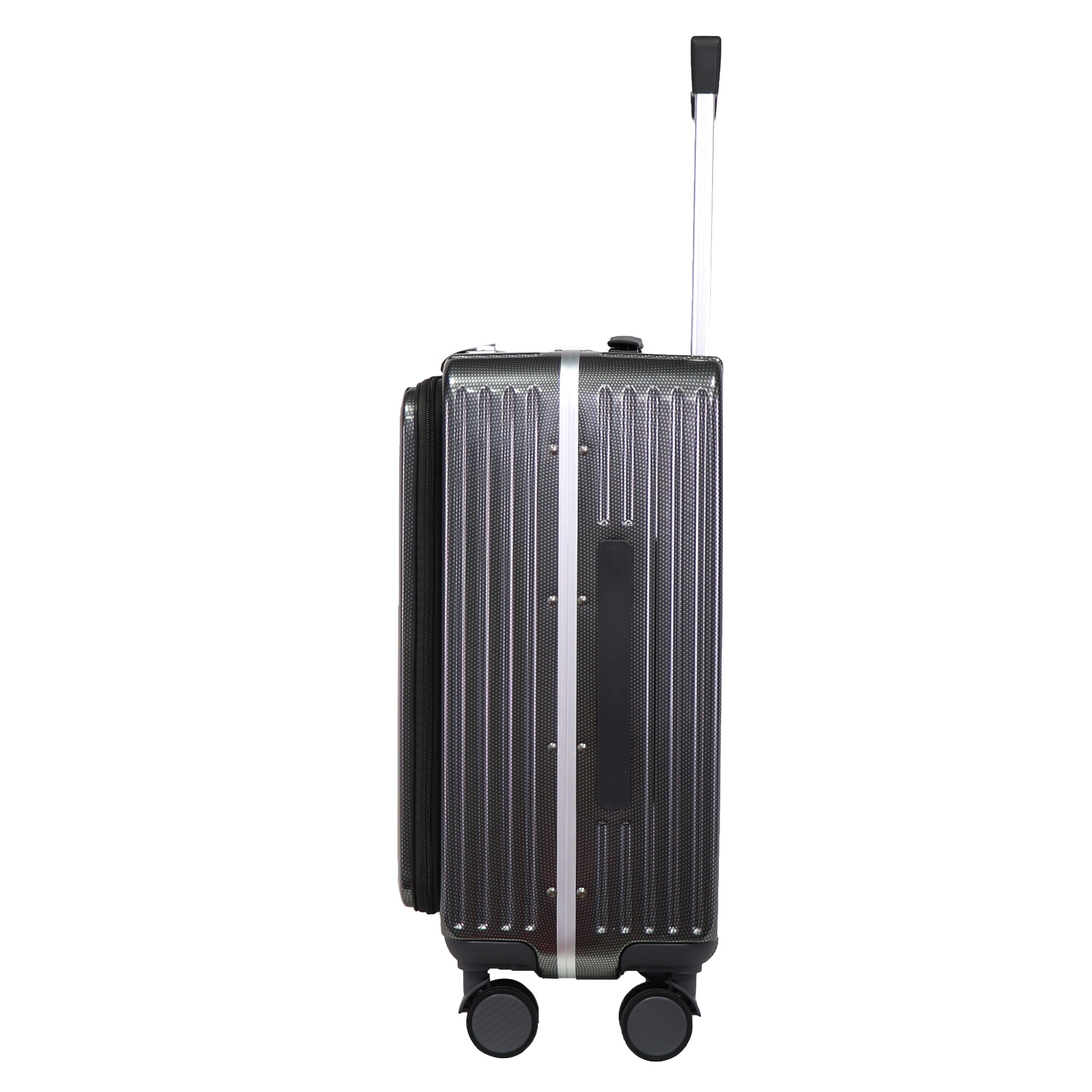 2025 High Quality Front Opening Suitcase with Wide Trolley  Aluminum Frame Luggage Sets with Wet/Dry Separation, Customization