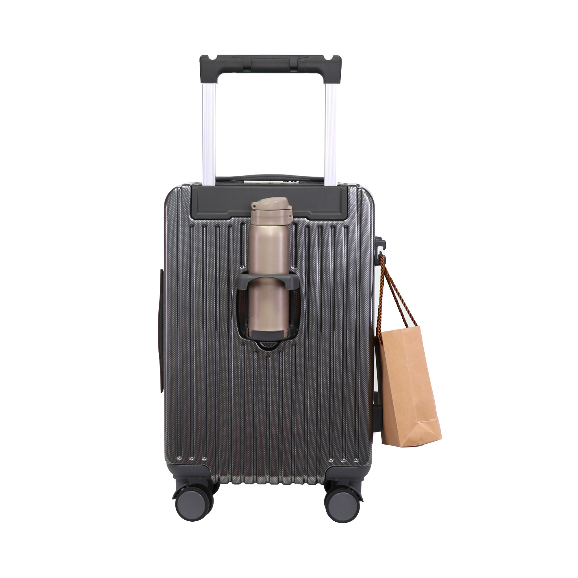 2025 High Quality Front Opening Suitcase with Wide Trolley  Aluminum Frame Luggage Sets with Wet/Dry Separation, Customization