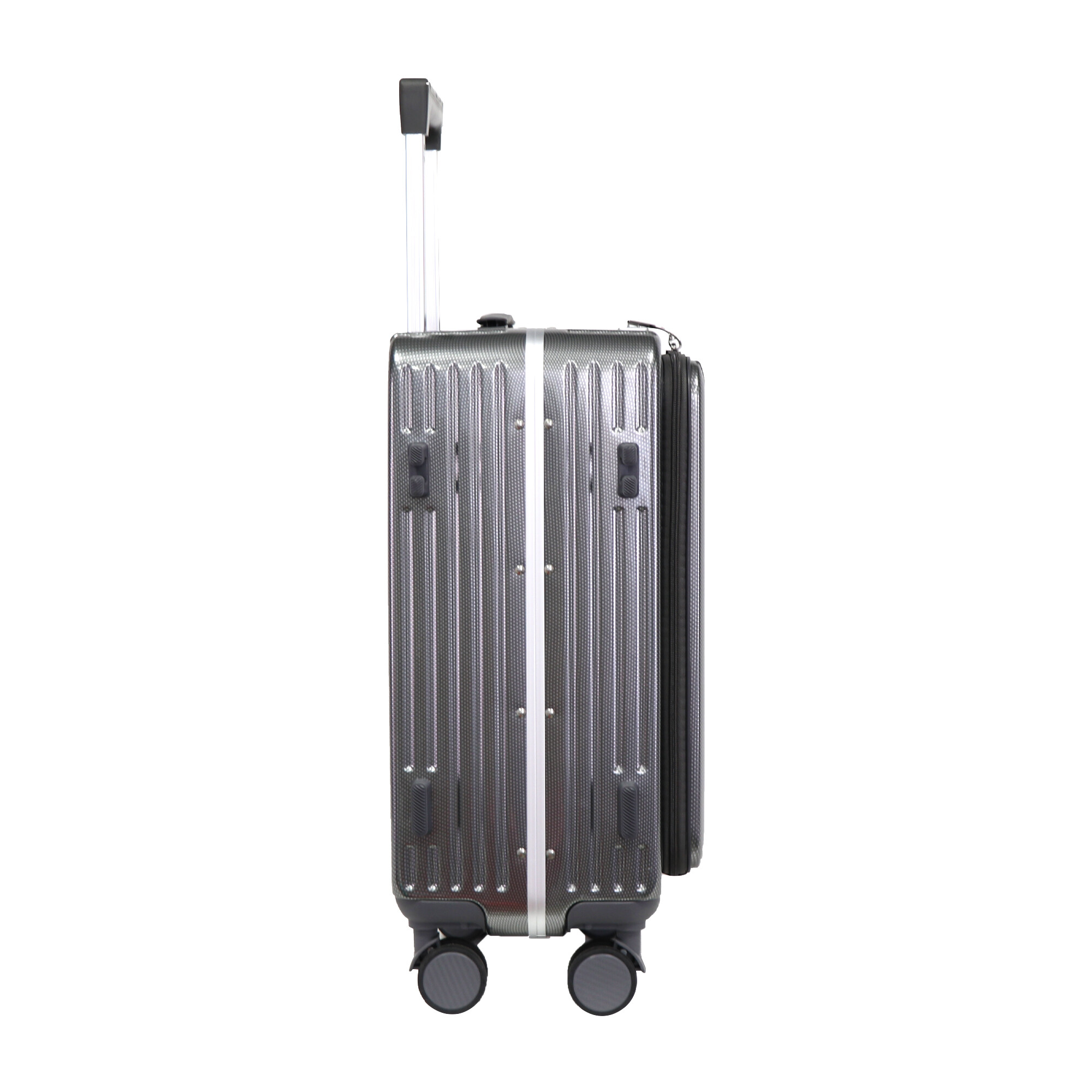 2025 High Quality Front Opening Suitcase with Wide Trolley  Aluminum Frame Luggage Sets with Wet/Dry Separation, Customization