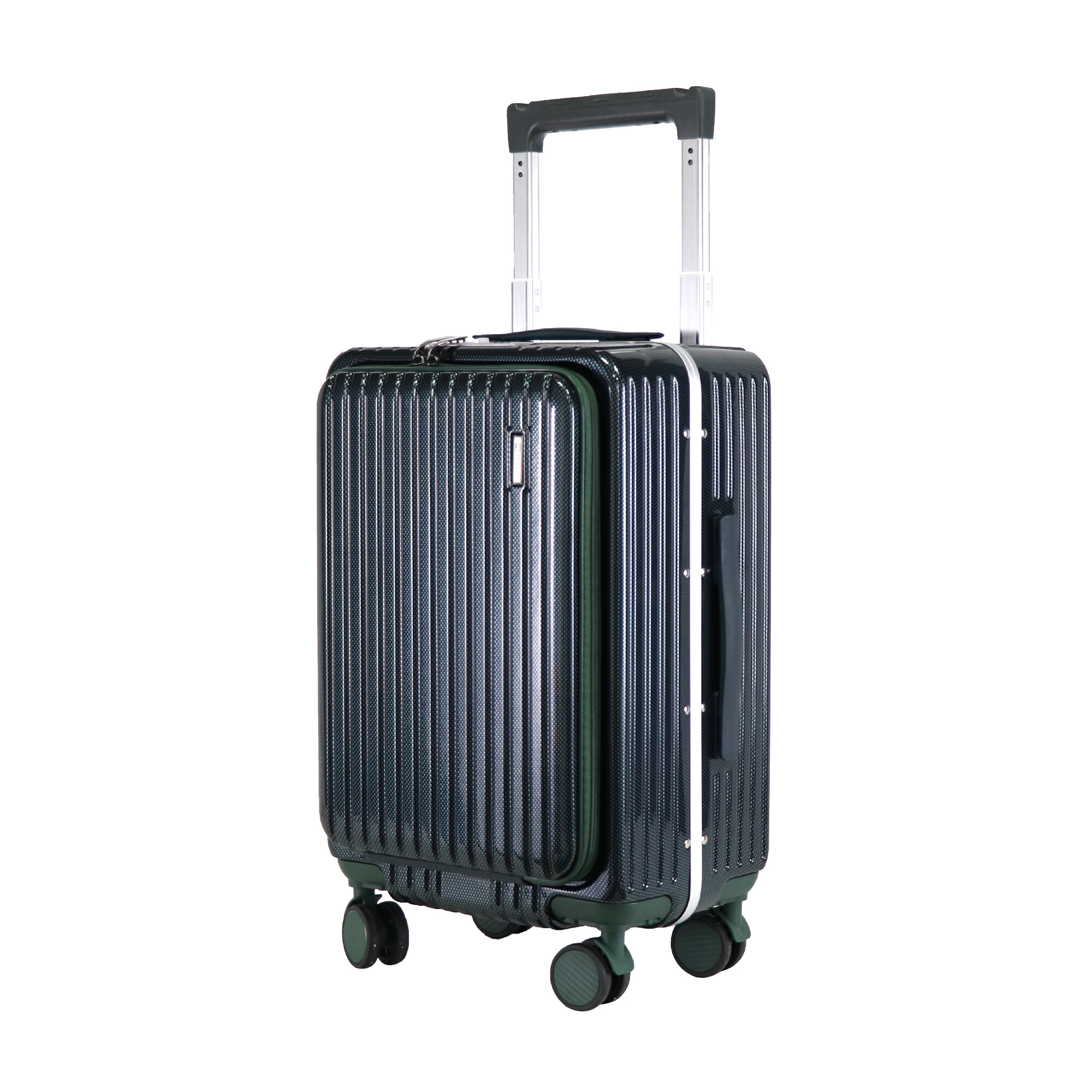 2025 High Quality Front Opening Suitcase with Wide Trolley  Aluminum Frame Luggage Sets with Wet/Dry Separation, Customization