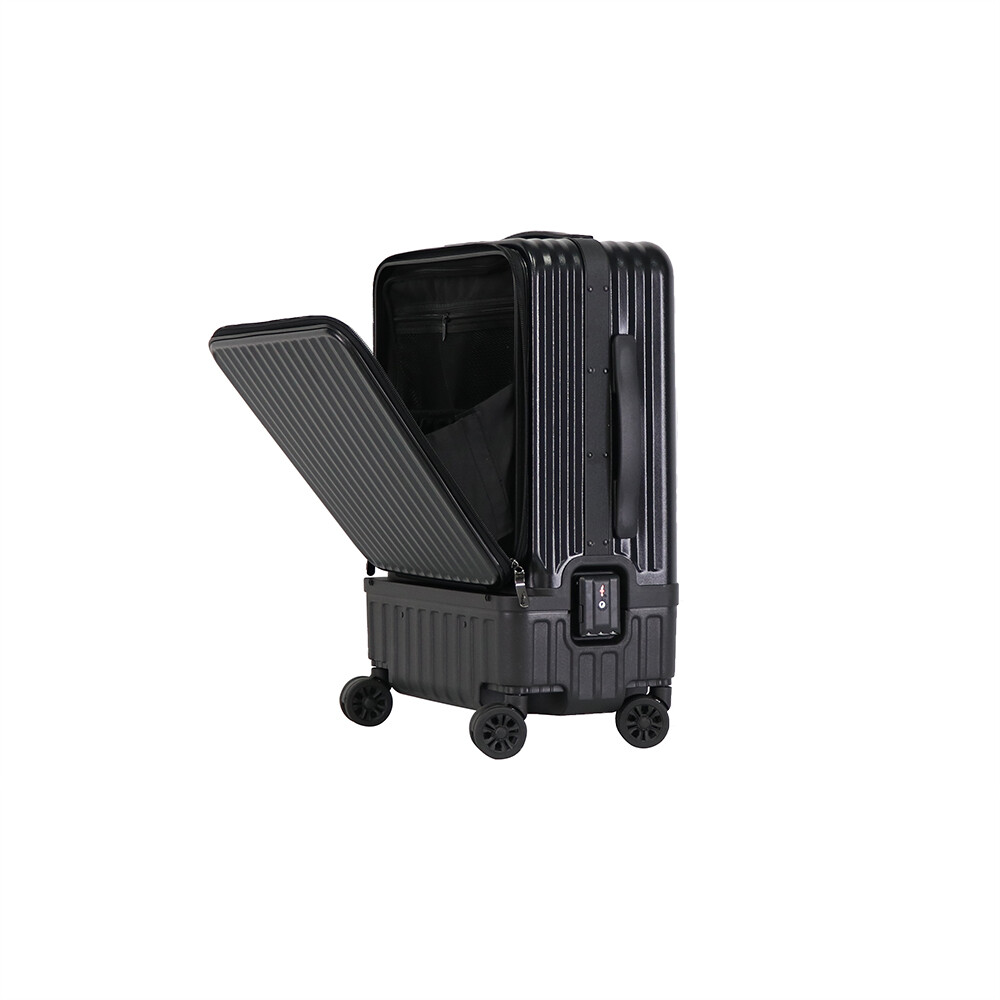 good quality new style luggage 2025 front opening suitcase removable carry on