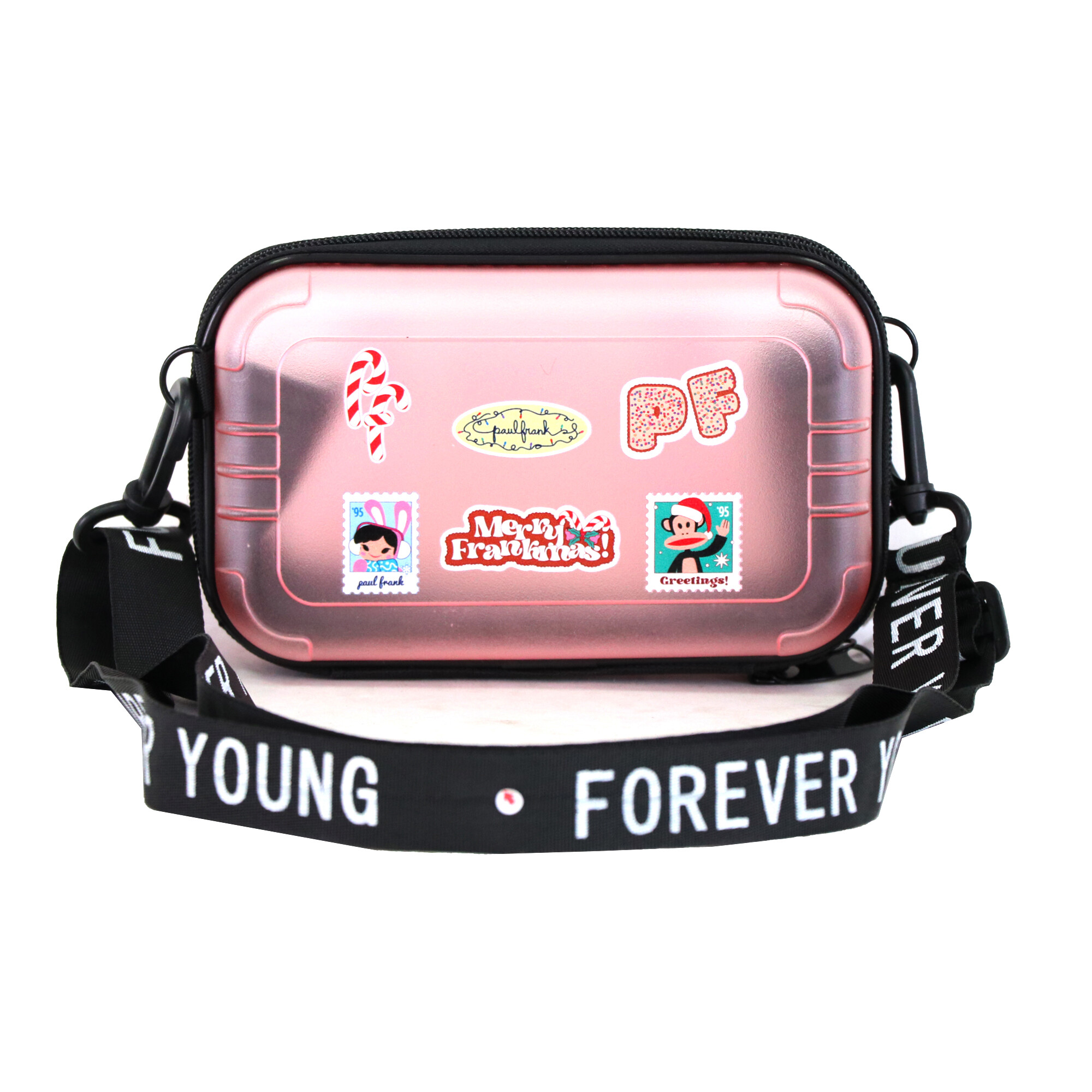 2025 New Product Eco-Friendly Clear PC Cosmetic Bag Custom Logo Cute Cartoon Shoulder Strap Large Space Carry-on Suitcase