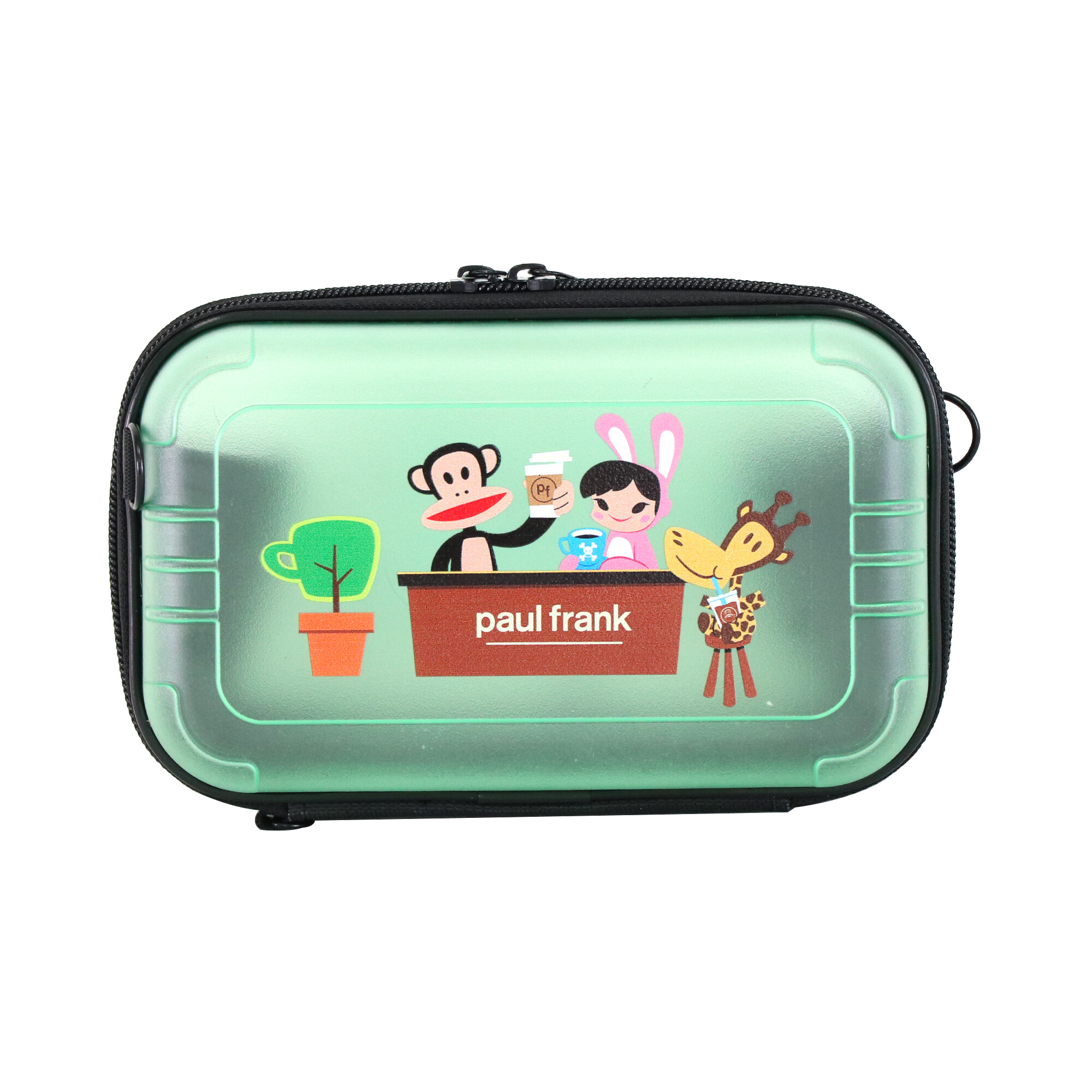 2025 New Product Eco-Friendly Clear PC Cosmetic Bag Custom Logo Cute Cartoon Shoulder Strap Large Space Carry-on Suitcase