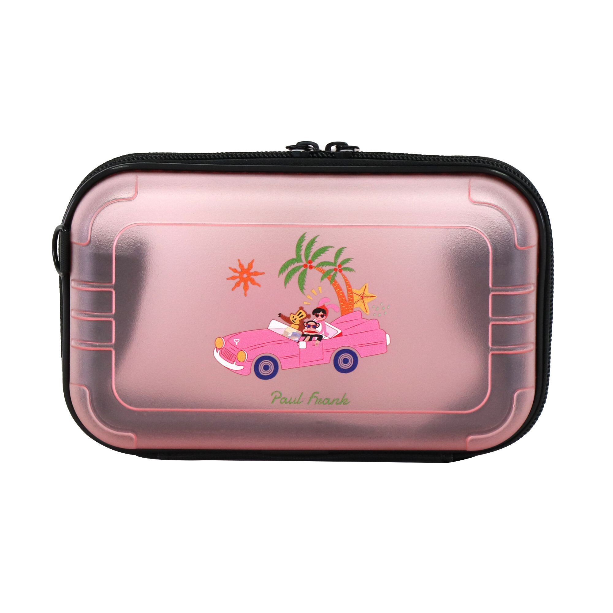 2025 New Product Eco-Friendly Clear PC Cosmetic Bag Custom Logo Cute Cartoon Shoulder Strap Large Space Carry-on Suitcase