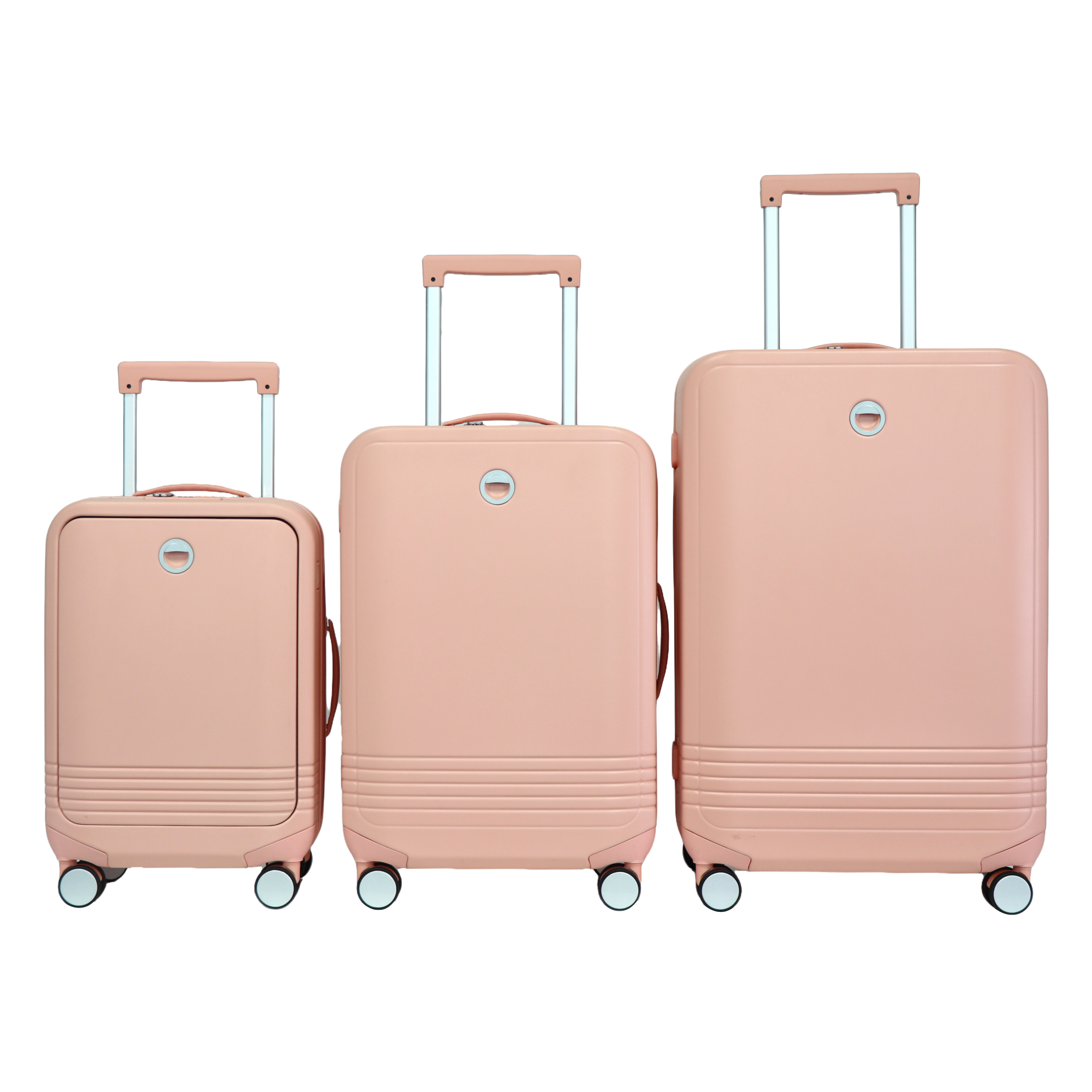 2025 Durable Hard-Shell PC Travel Suitcase Large Capacity Spinner TSA Lock USB Charging Port Zipper Frame Closure Popular Design