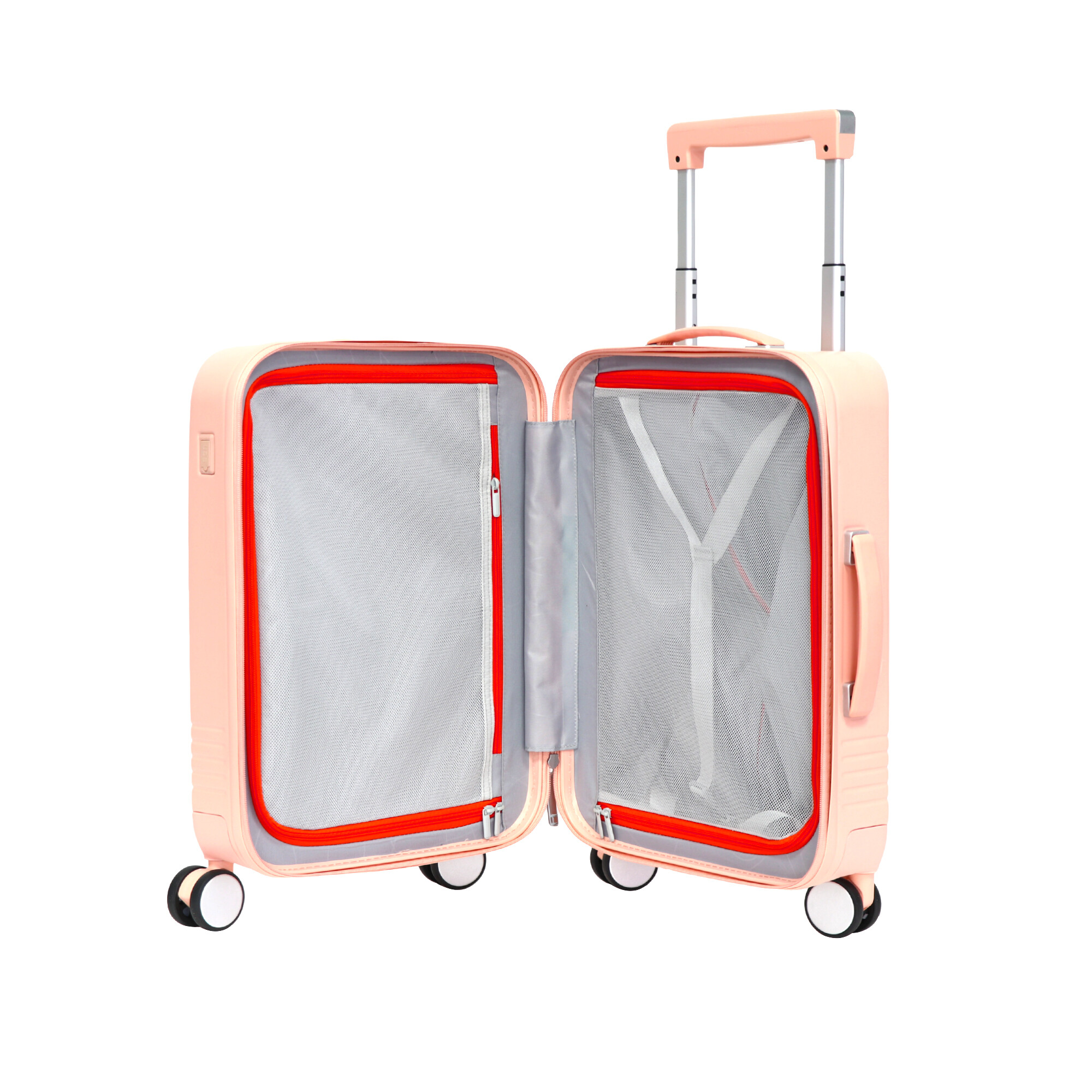 2025 Durable Hard-Shell PC Travel Suitcase Large Capacity Spinner TSA Lock USB Charging Port Zipper Frame Closure Popular Design
