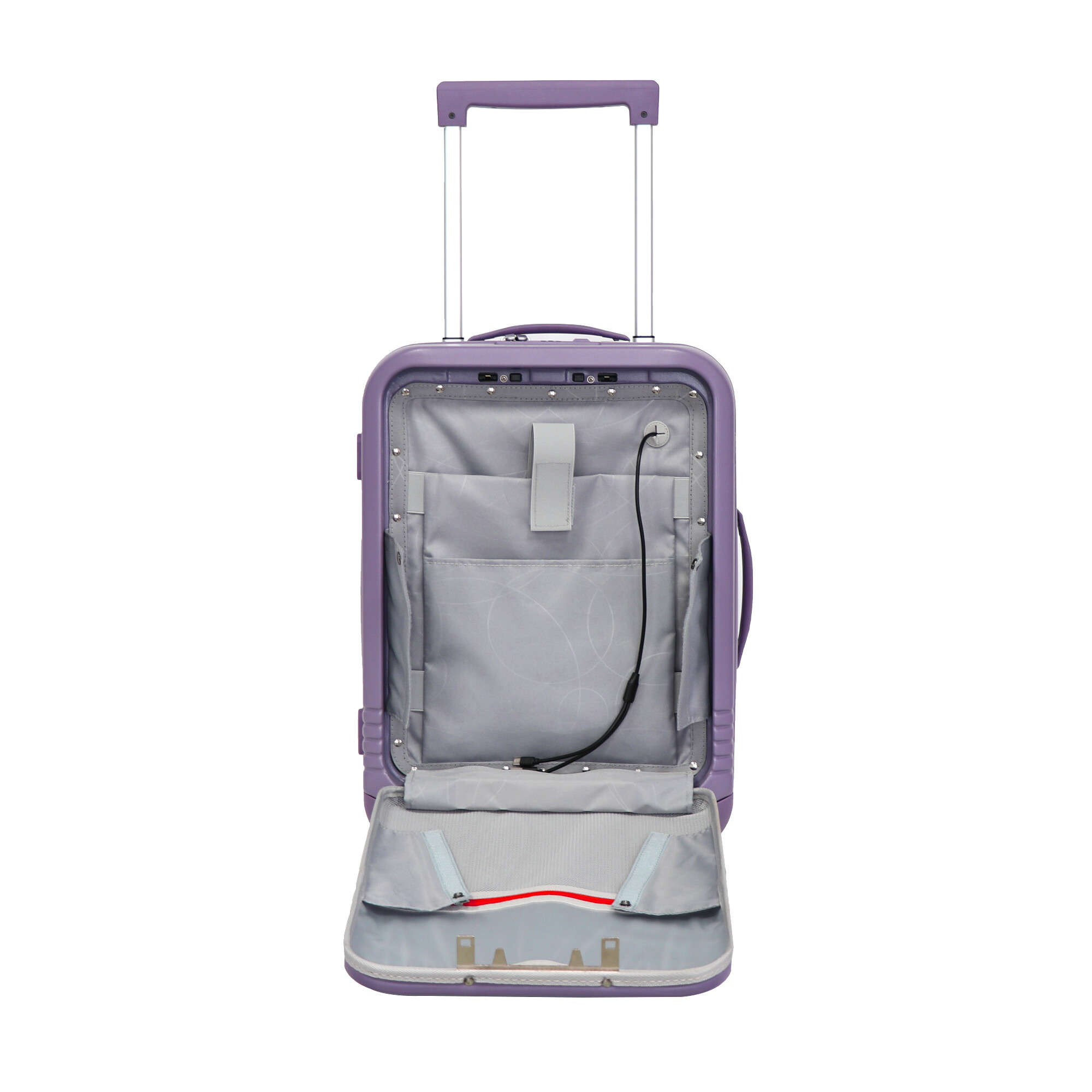 2025 Durable Hard-Shell PC Travel Suitcase Large Capacity Spinner TSA Lock USB Charging Port Zipper Frame Closure Popular Design