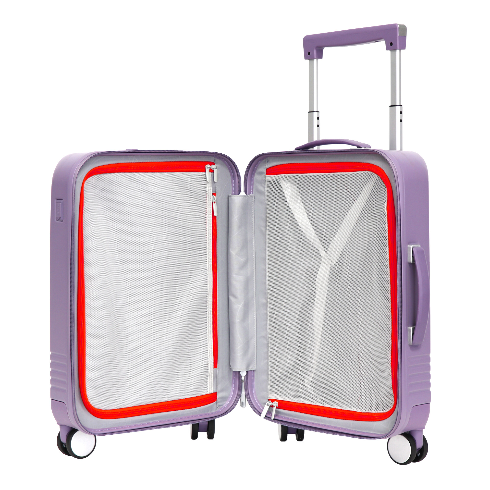 2025 Durable Hard-Shell PC Travel Suitcase Large Capacity Spinner TSA Lock USB Charging Port Zipper Frame Closure Popular Design