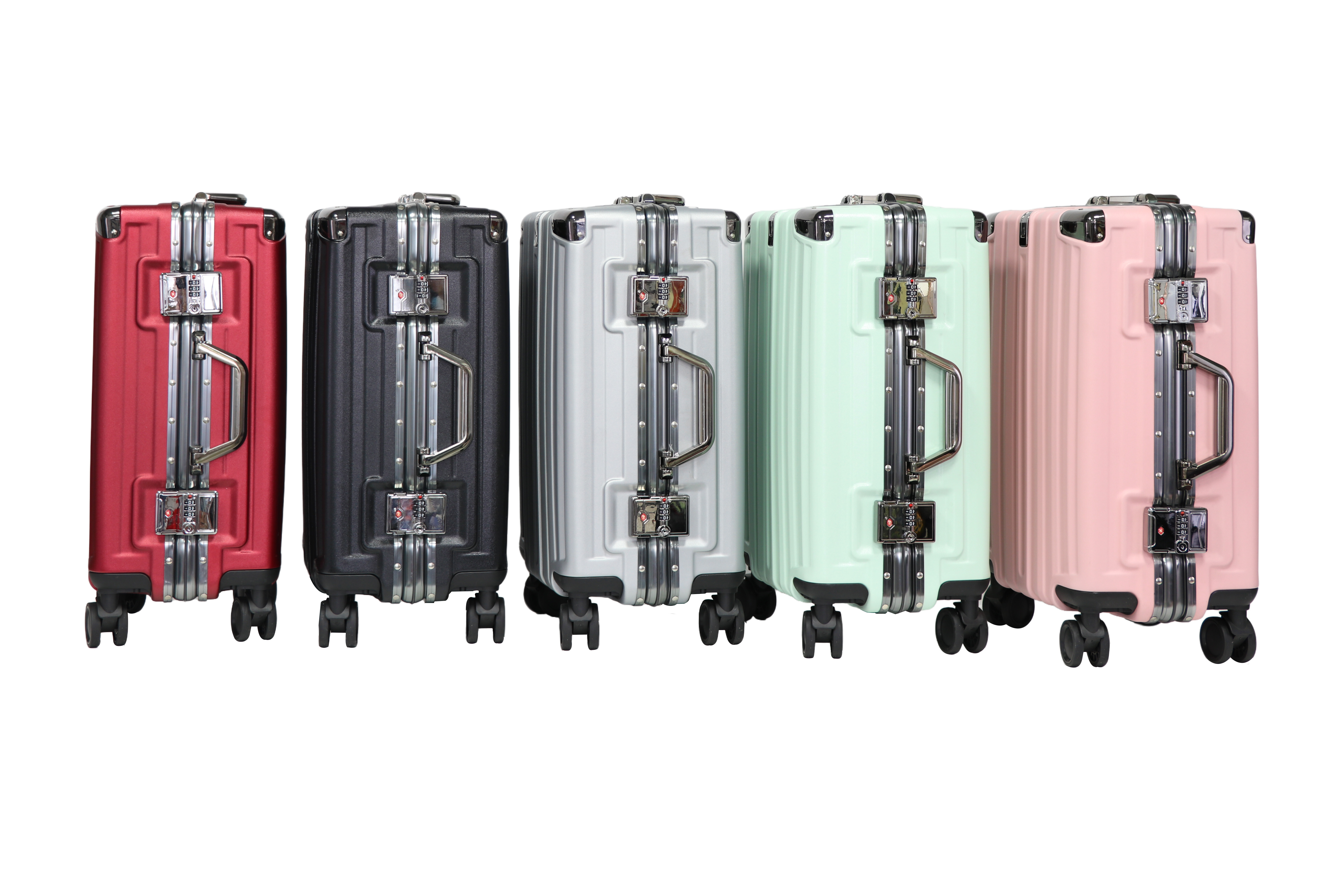 2025 New Model ABS+PC Aluminum Frame Suitcase Modern Fashion Style Lightweight Portable for Outdoor Business Use Front Hook