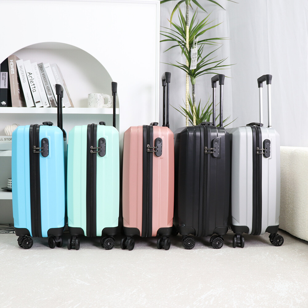 22 24 28 Inch Simple Style Travel Suitcase Set with Spinner Wheels Carry Cabin Trolley Luggage Bag for Women