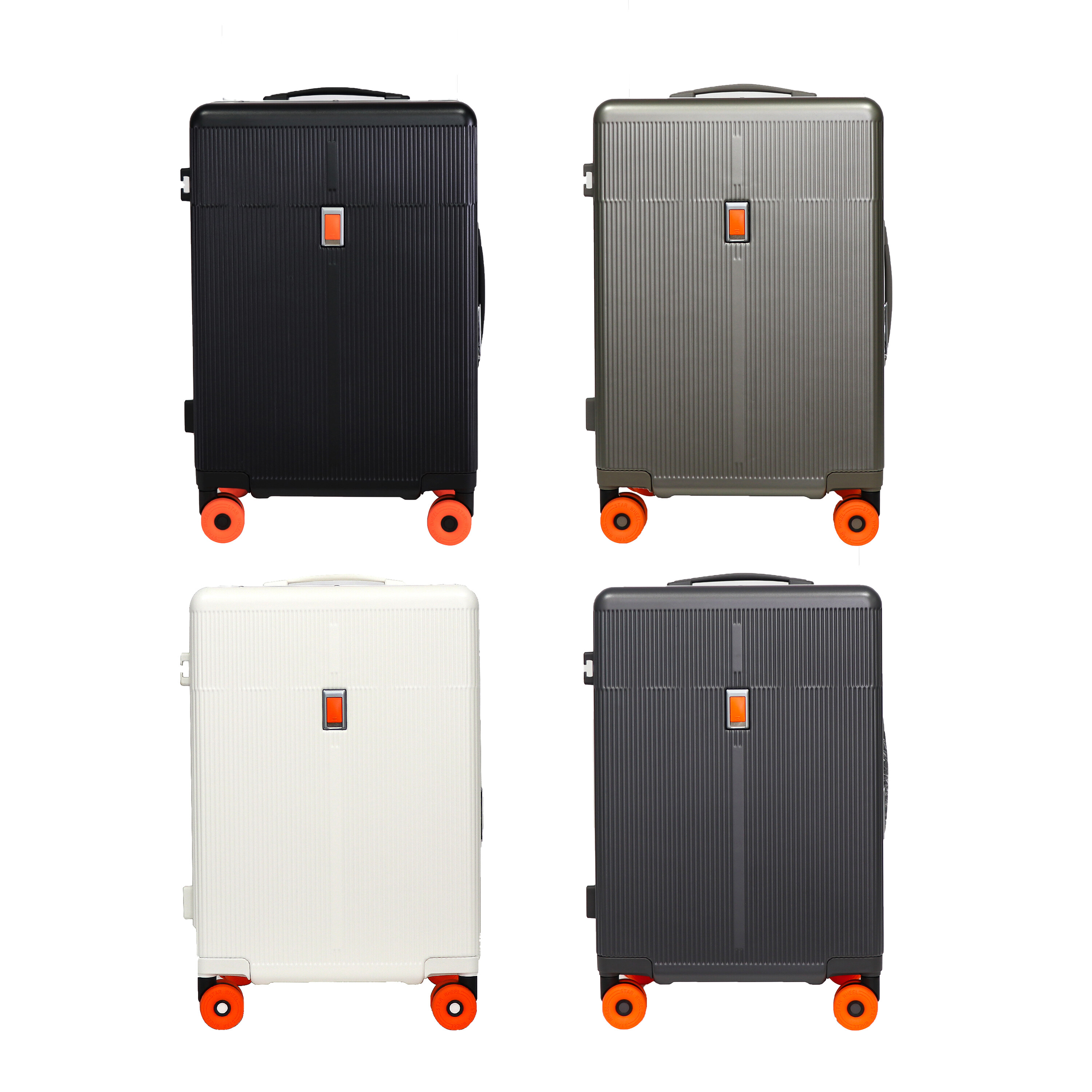 Hot Selling Large Capacity PC Aluminum Frame Suitcase Carry-On Luggage with Cup Holder TSA Lock Hook Hard Shell for Travel