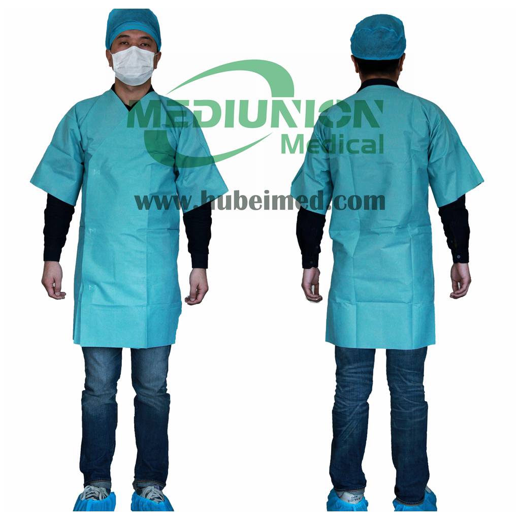 Short sleeves isolation gown 