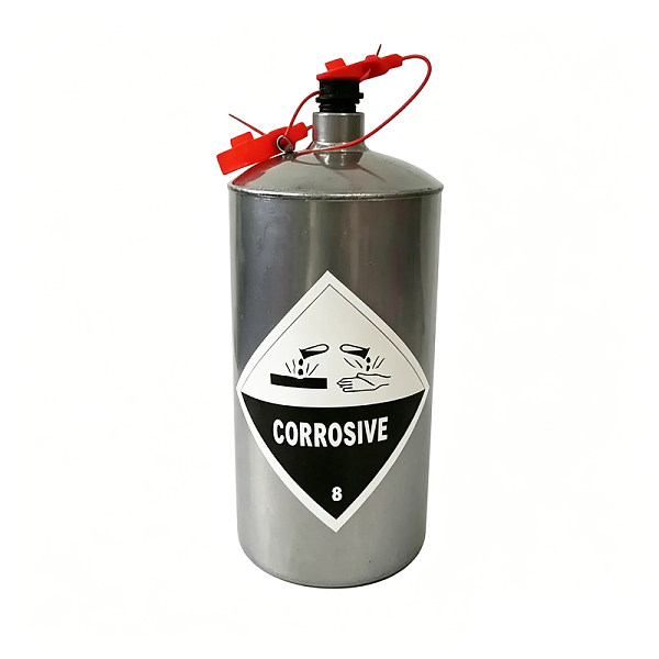 HY brand silver metal packaging can. 99.9999% purity.