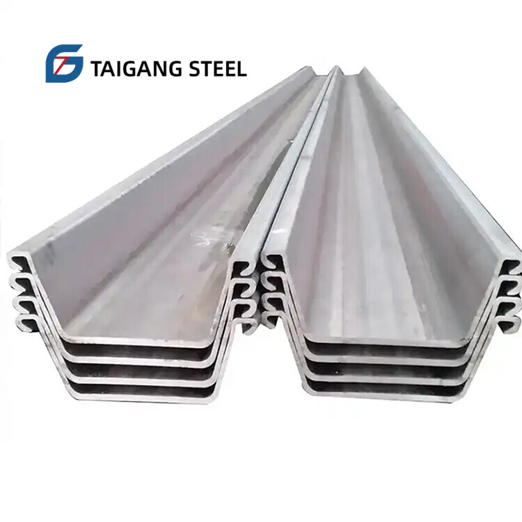 Hot rolled AISI 10.5mm thick steel sheet pile building steel structure SY295 SY390 S355 U-shaped steel sheet pile