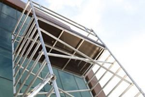aluminium scaffolding used in building construction