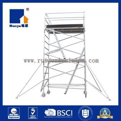 Double Width Scaffolding With Inclined Ladder