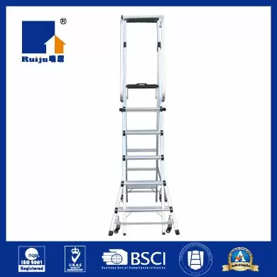 Adjustable Platform Ladder With Handrails