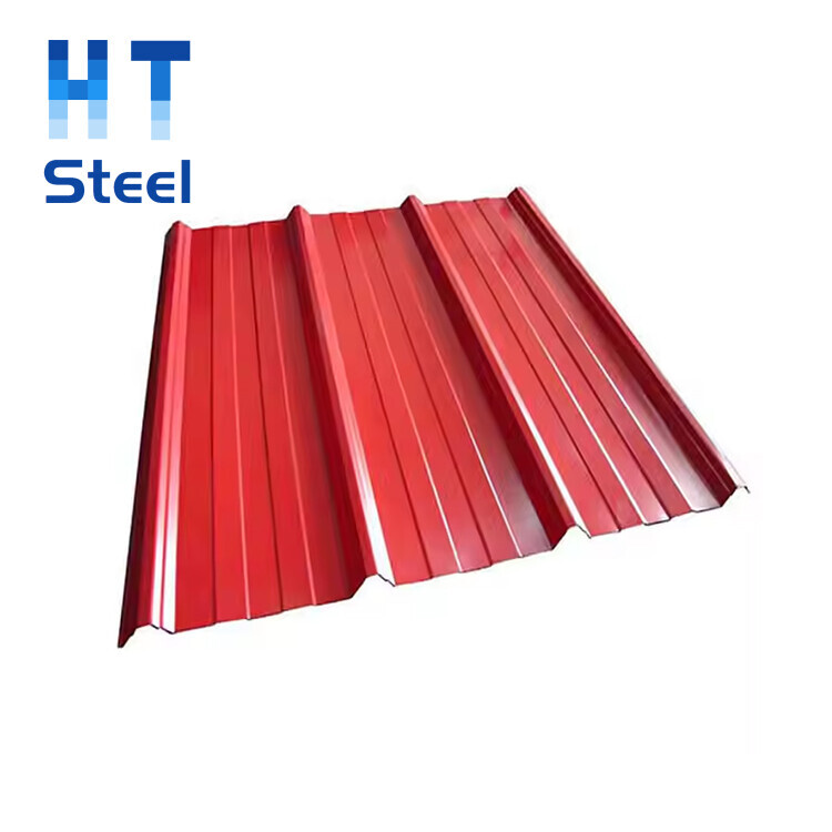 High Quality Dx51d Dx52D Dx53D 1000mm 1250mm 0.3mm 0.5mm PPGl PPGL Prepainted ColorCoated Corrugated lron Roofing Sheets Roof