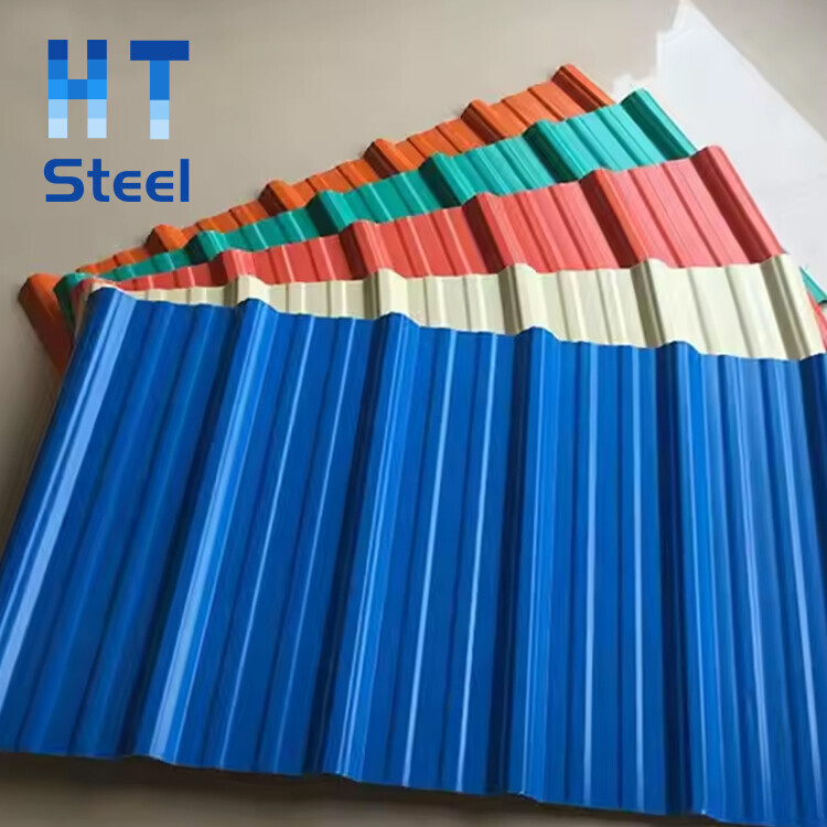 High Quality Dx51d Dx52D Dx53D 1000mm 1250mm 0.3mm 0.5mm PPGl PPGL Prepainted ColorCoated Corrugated lron Roofing Sheets Roof
