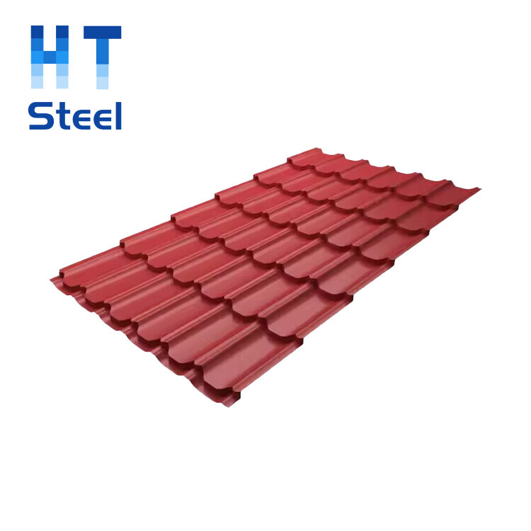 High Quality Dx51d Dx52D Dx53D 1000mm 1250mm 0.3mm 0.5mm PPGl PPGL Prepainted ColorCoated Corrugated lron Roofing Sheets Roof