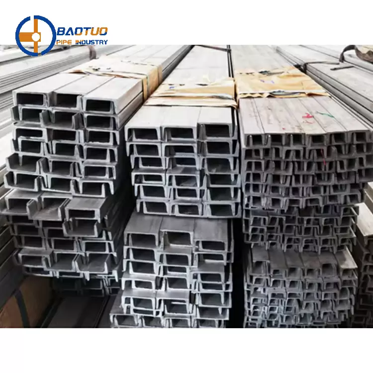 Galvanized steel channels scrap u channel steel beam galvanized lightweight hat channel steel