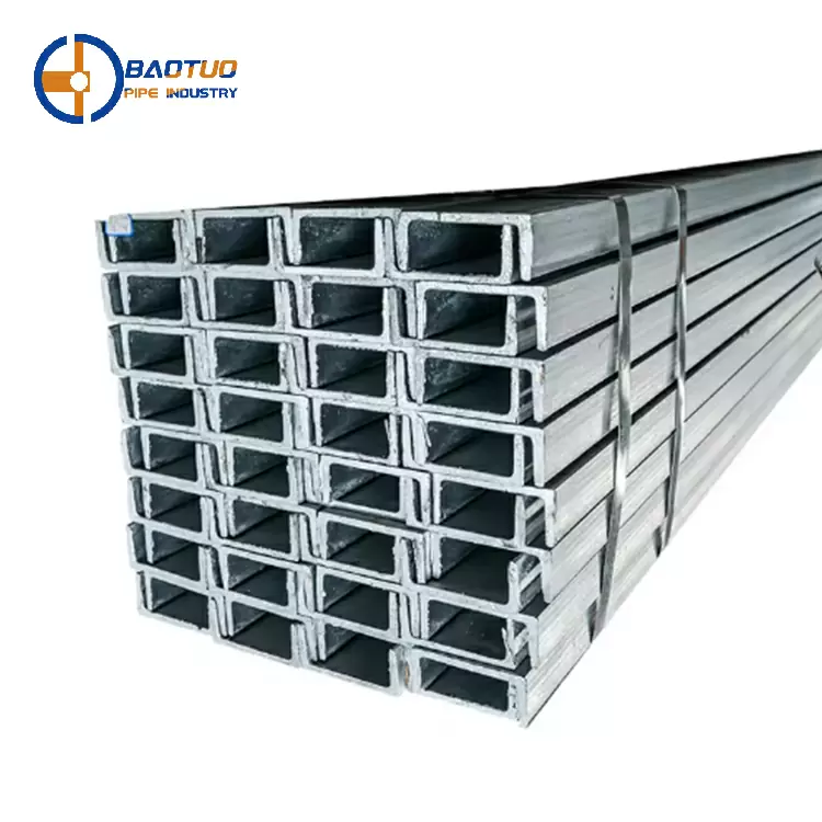 Galvanized steel channels scrap u channel steel beam galvanized lightweight hat channel steel
