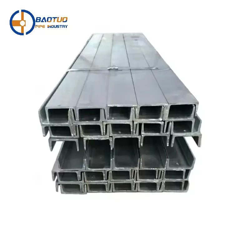 Galvanized steel channels scrap u channel steel beam galvanized lightweight hat channel steel
