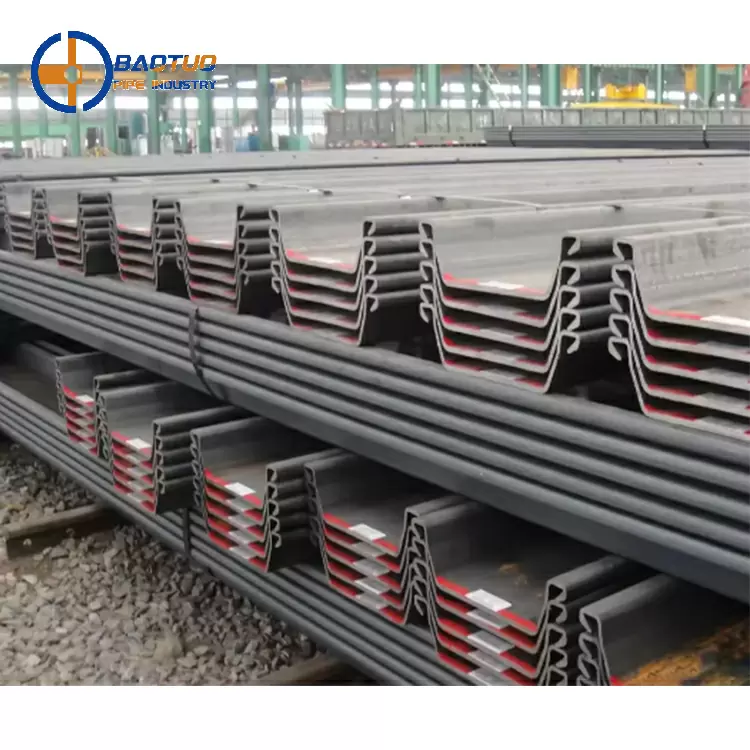 ASTM A572 Bridges Building Construction Hot Rolled Z Style Steel Sheet Pile