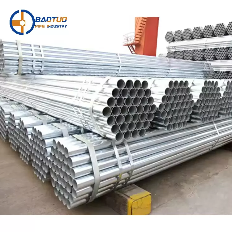 ASTM A53 Sch40 Hot Dipped Greenhouse Galvanized Pipes For Greenhouse Galvanized SteelAgricultural Steel Pipe, 2 Inch Cutting GB