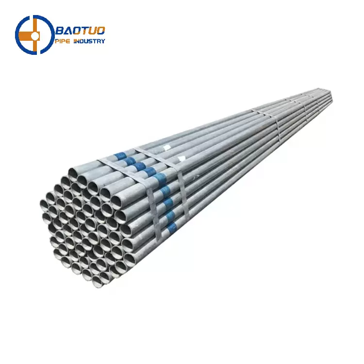 ASTM A53 Sch40 Hot Dipped Greenhouse Galvanized Pipes For Greenhouse Galvanized SteelAgricultural Steel Pipe, 2 Inch Cutting GB