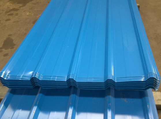 Metal corrugated Aluminized Zinc Colour Coated Corrugated Steel Roofing Sheet PPGI color coated sheet