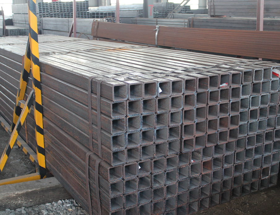 Mild Carbon Welded Metal Ms Erw Black Iron Hollow Section Rectangular and 200 x 200 Square Steel Pipe 