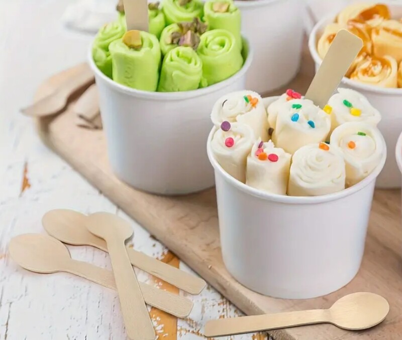 100mm birch wood spoon