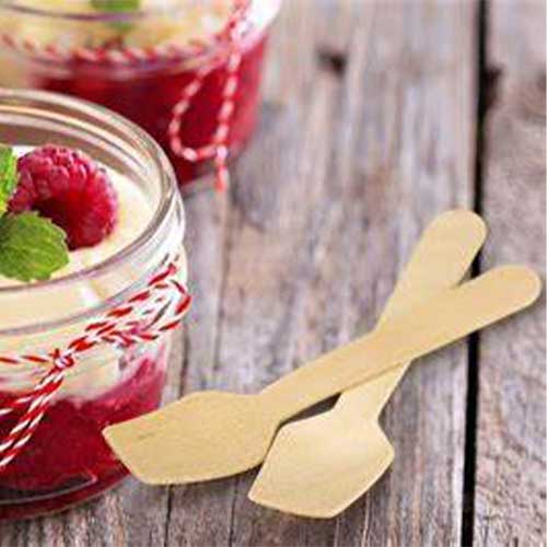 95mm birch wood square spoon