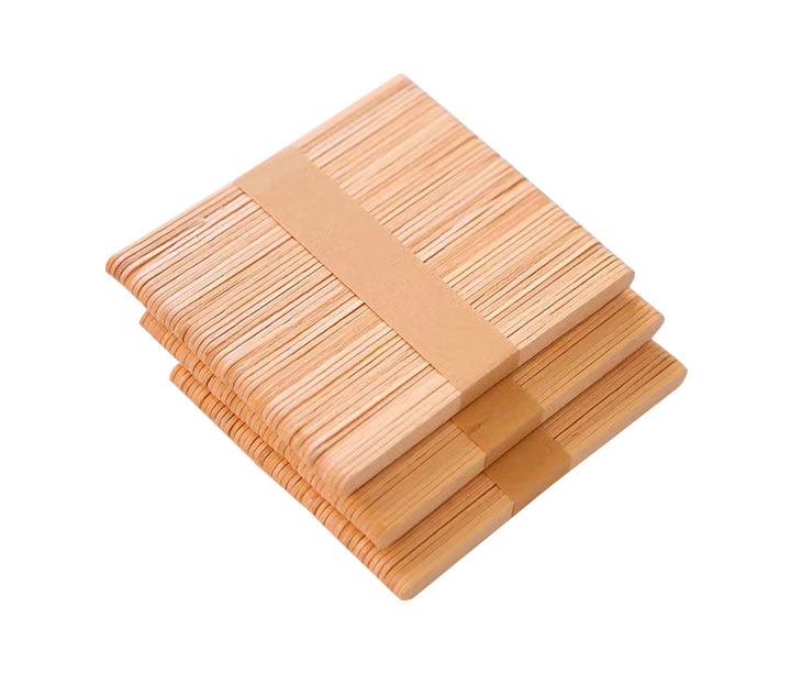 114mm/93mm birch wood ice cream sticks  straight edge