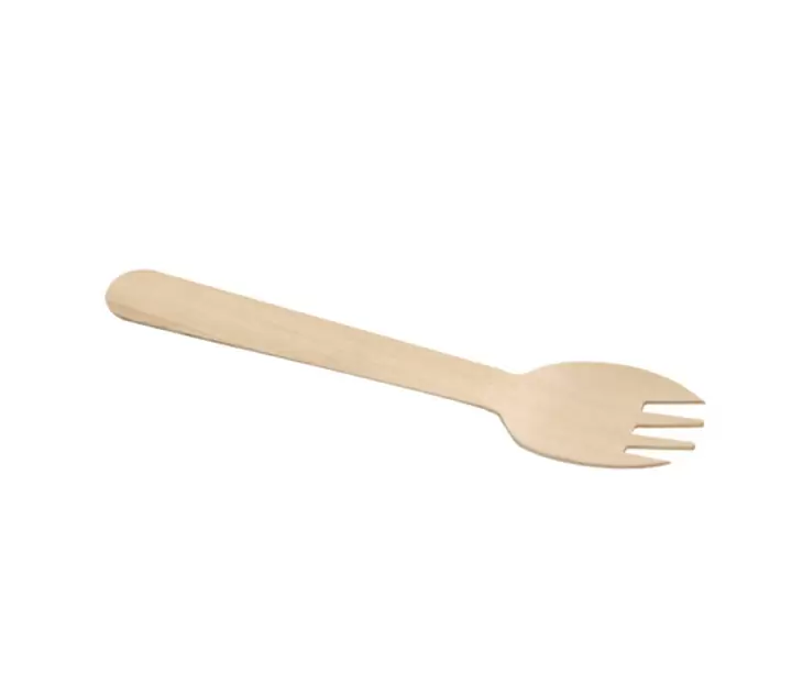 140mm birch wood spork