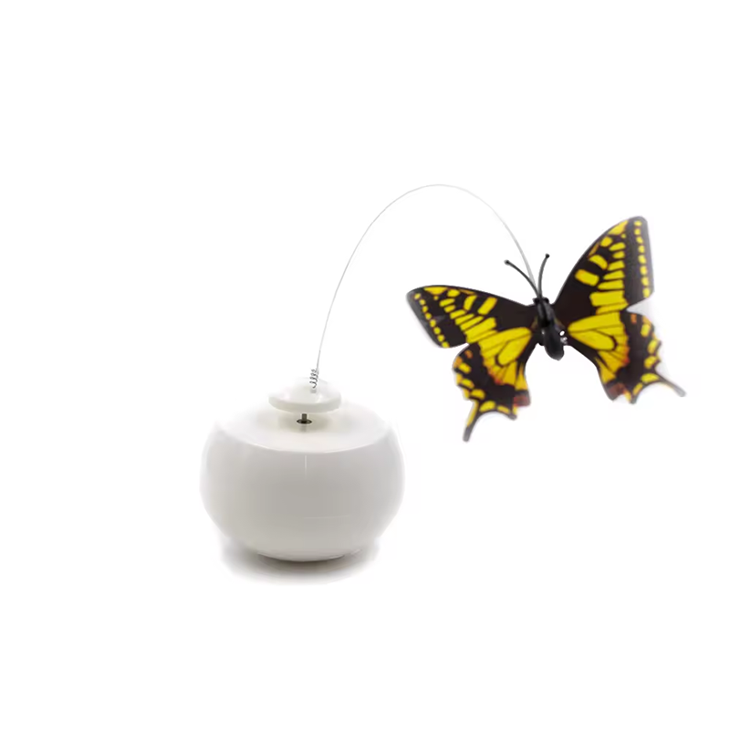 Butterfly Scratch Shake Rotate Catch Training Plastic Electronic Interactive Pet Cat Toys