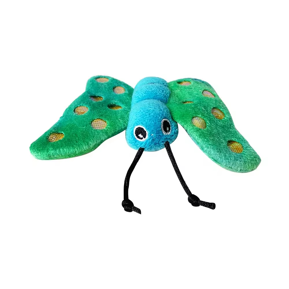 OEM ODM Fashion Colorful Butterfly Shape Plush Cat Toys