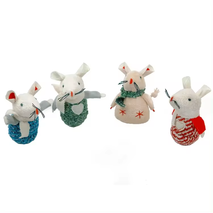Supplied New Popular Fluffy Plush Stuffed Teaser Cute Mouse Hunt Cat Toys