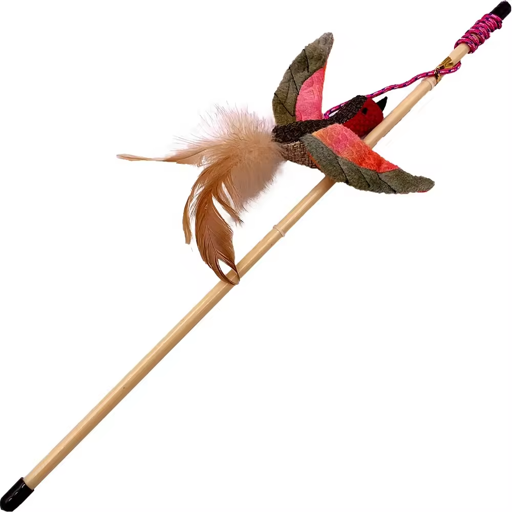 Wholesale Premium Funny Feather Catnip Plush Exerciser Wand Refills Cat Toys
