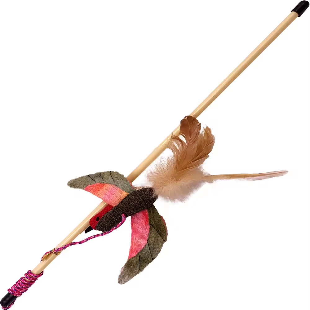 Wholesale Premium Funny Feather Catnip Plush Exerciser Wand Refills Cat Toys