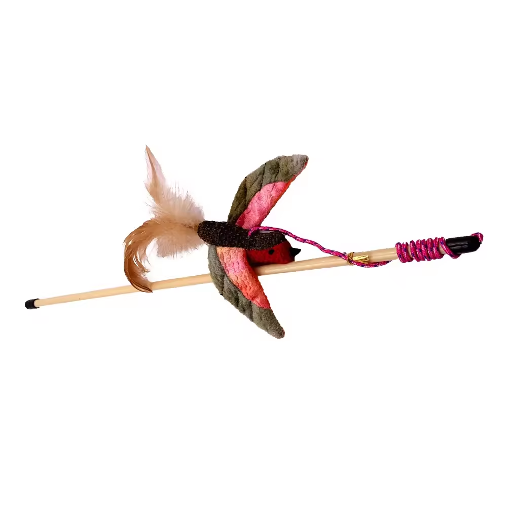 Wholesale Premium Funny Feather Catnip Plush Exerciser Wand Refills Cat Toys