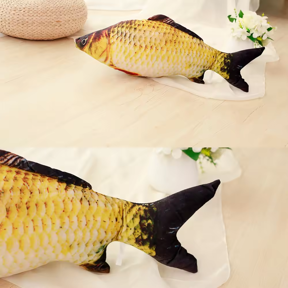 Hot Creative Simulation Anti Bite Plush Fish Catnip Pet Chewy Cat Toys